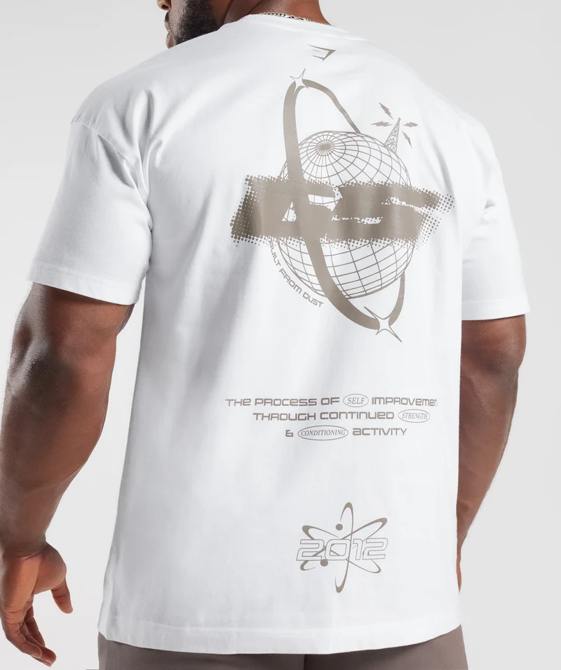Gymshark Intergalactic Lifting Oversized T-Shirt - White