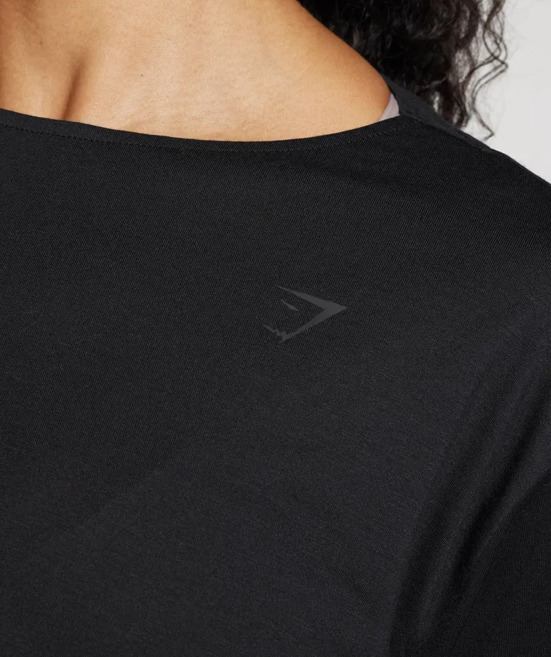 Gymshark Super Soft Cut-Out Long Sleeve Top - Black