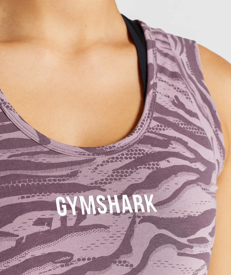 Gymshark Animal Graphic Tank - Purple Print