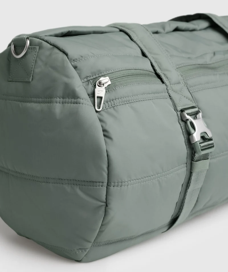 Gymshark Premium Lifestyle Barrel Bag - Dusk Green