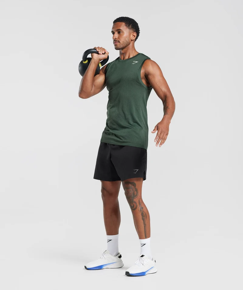 Gymshark Sport Seamless Tank - Fog Green/Black