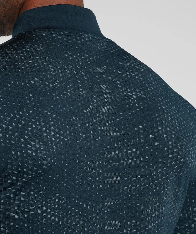 Gymshark Sport Seamless 1/4 Zip - Navy/Denim Teal