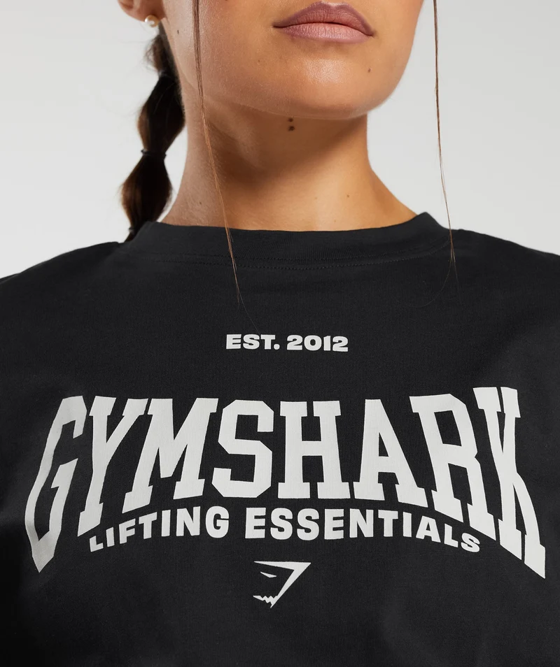 Gymshark Lifting Essentials Oversized T-shirt - Black