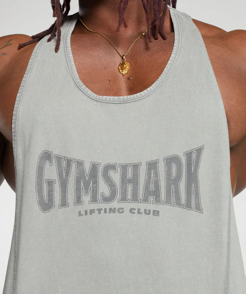 Gymshark Heritage Washed Stringer - Smokey Grey