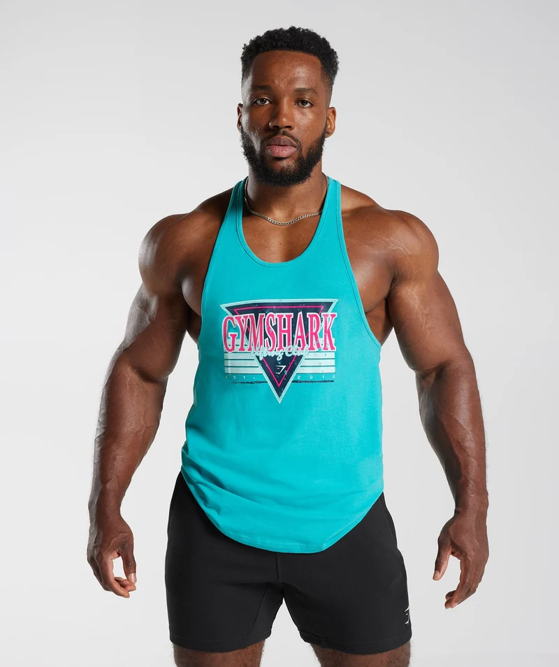 Gymshark Retrowave Stringer - Aegean Blue
