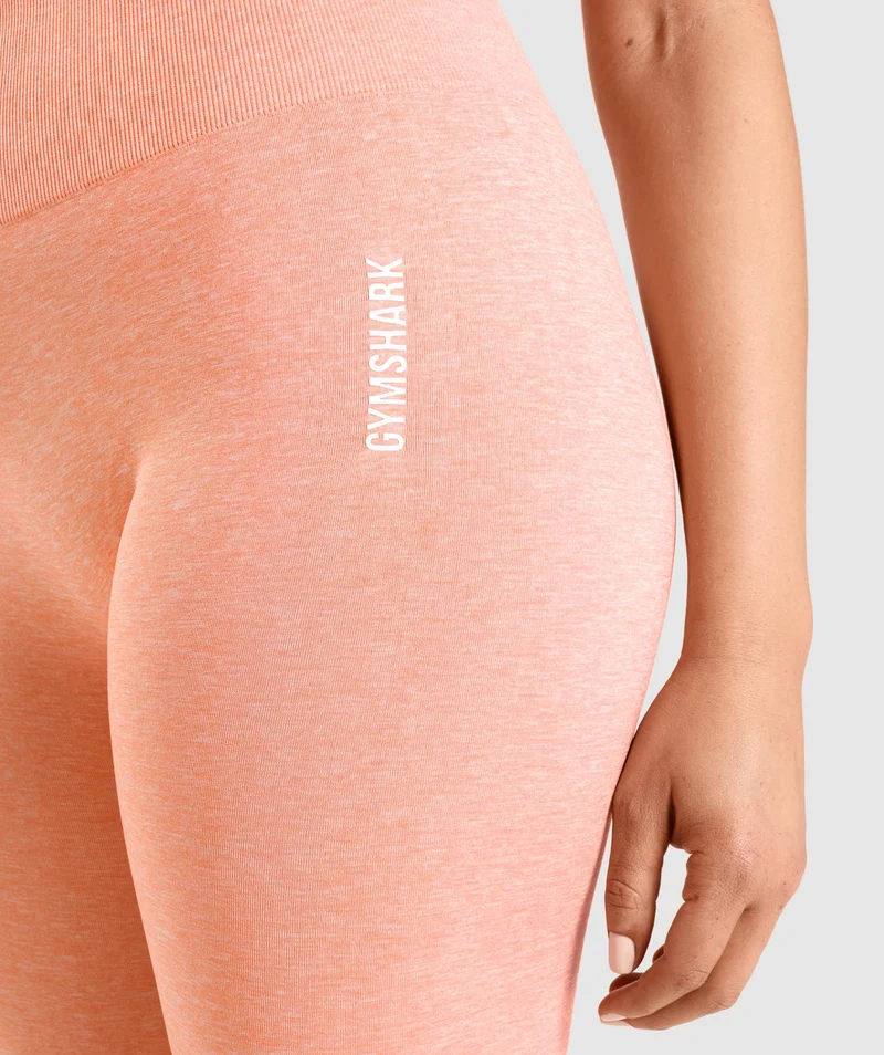 Gymshark Adapt Marl Seamless Leggings - Orange