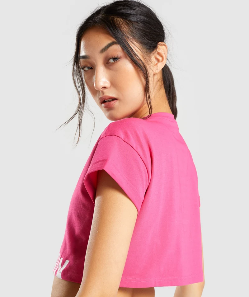 Gymshark Fraction Crop Top - Pink