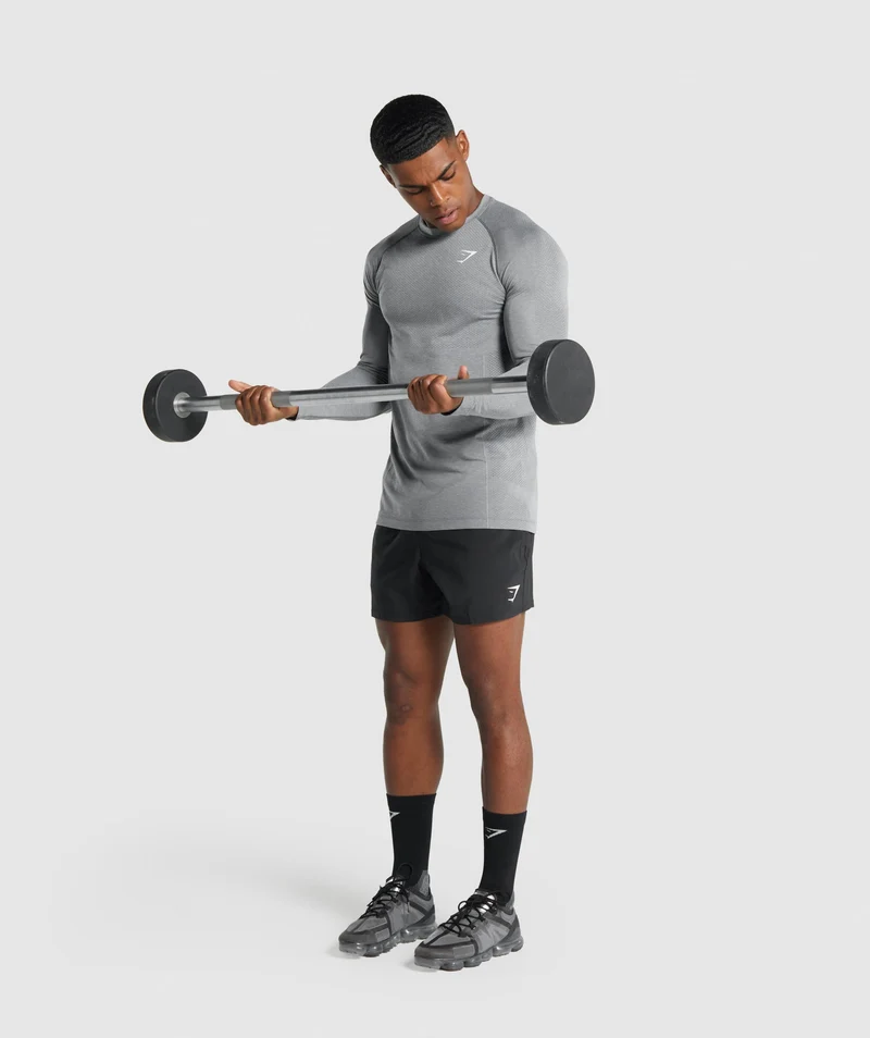 Gymshark Vital Light Long Sleeve T-Shirt - Charcoal Marl