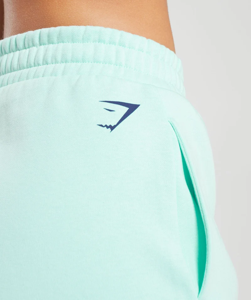 Gymshark Love Hearts Sweat Shorts - Serene Blue