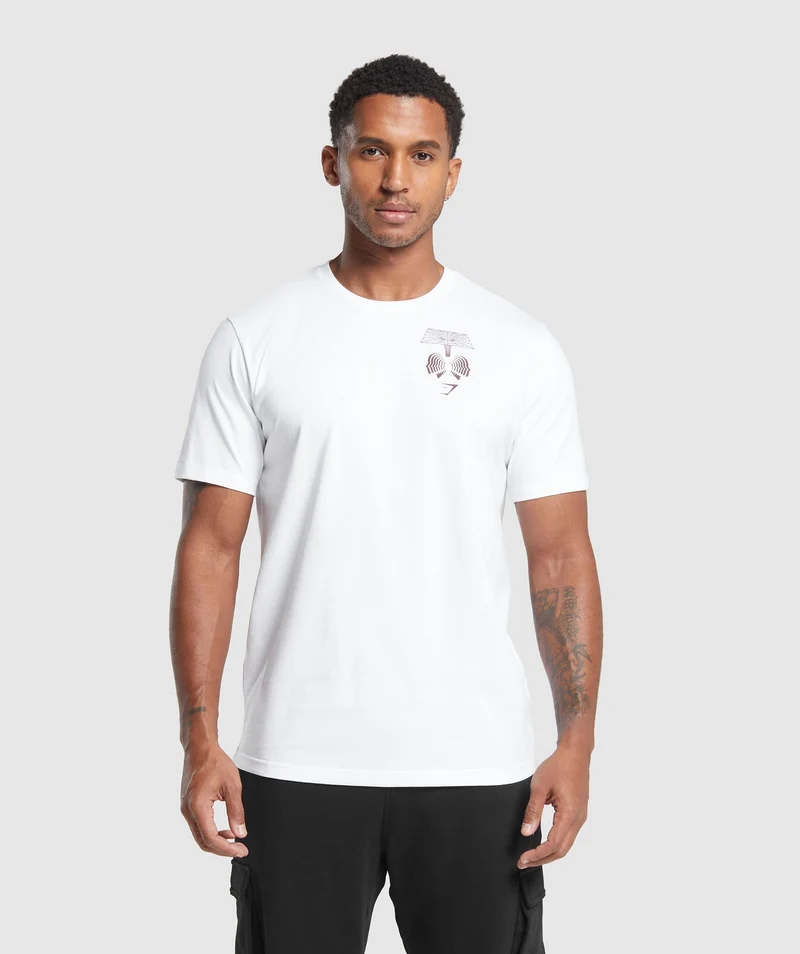 Gymshark Hybrid Wellness T-Shirt - White