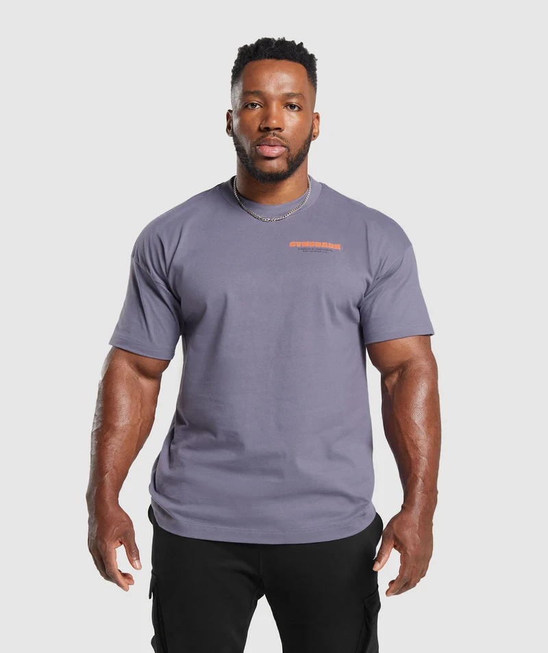 Gymshark Heavy Metal T-Shirt - Purple