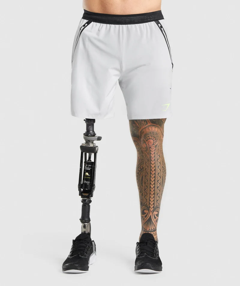 Gymshark Apex 7" Perform Shorts - Light Grey