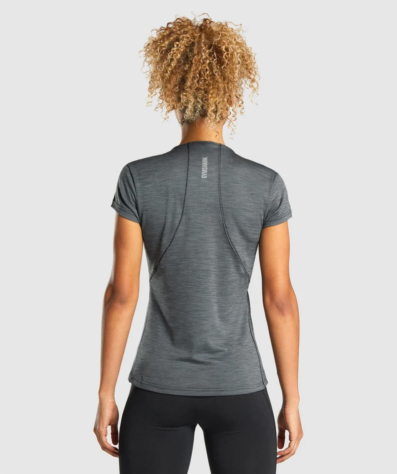 Gymshark Speed T-Shirt - Charcoal Marl