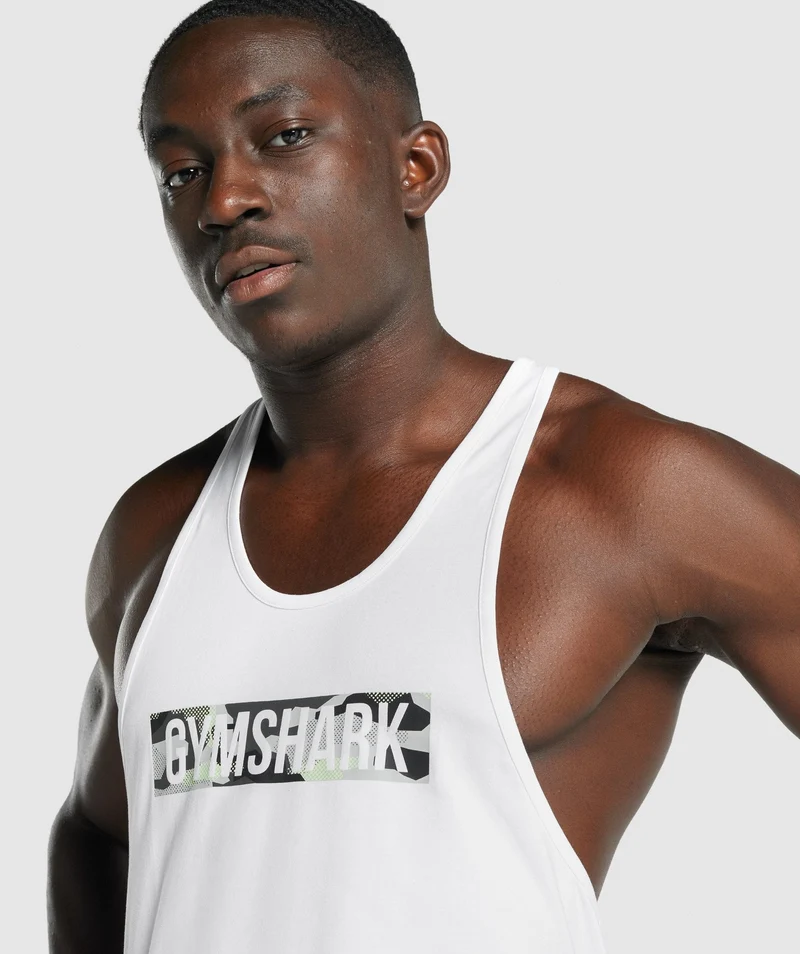 Gymshark Block Infill Stringer - White