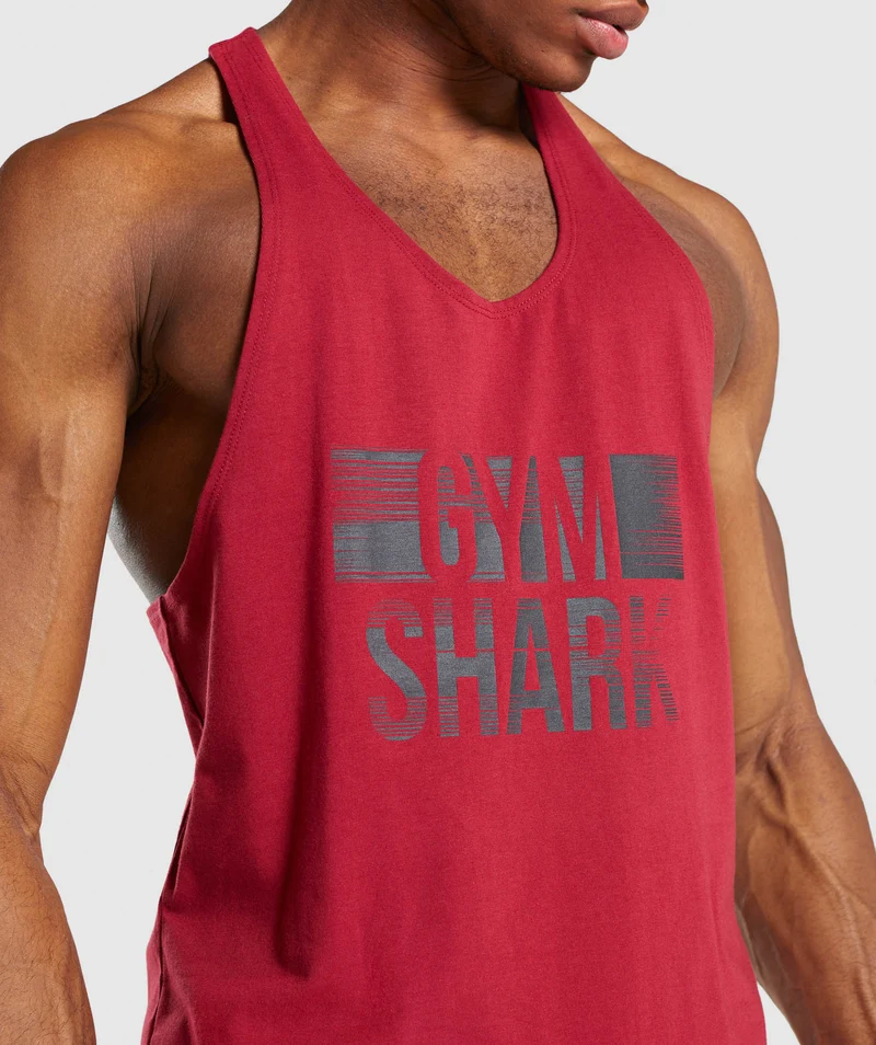 Gymshark Logo Strip Stringer - Burgundy