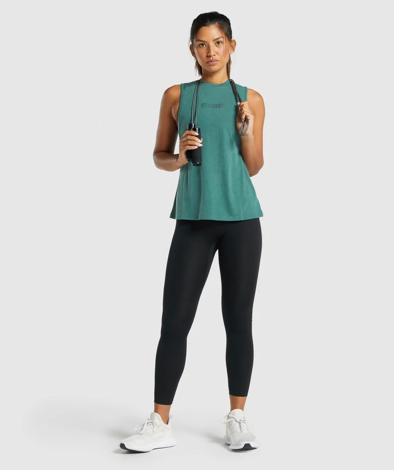 Gymshark Camo Graphic Tank - Dark Green