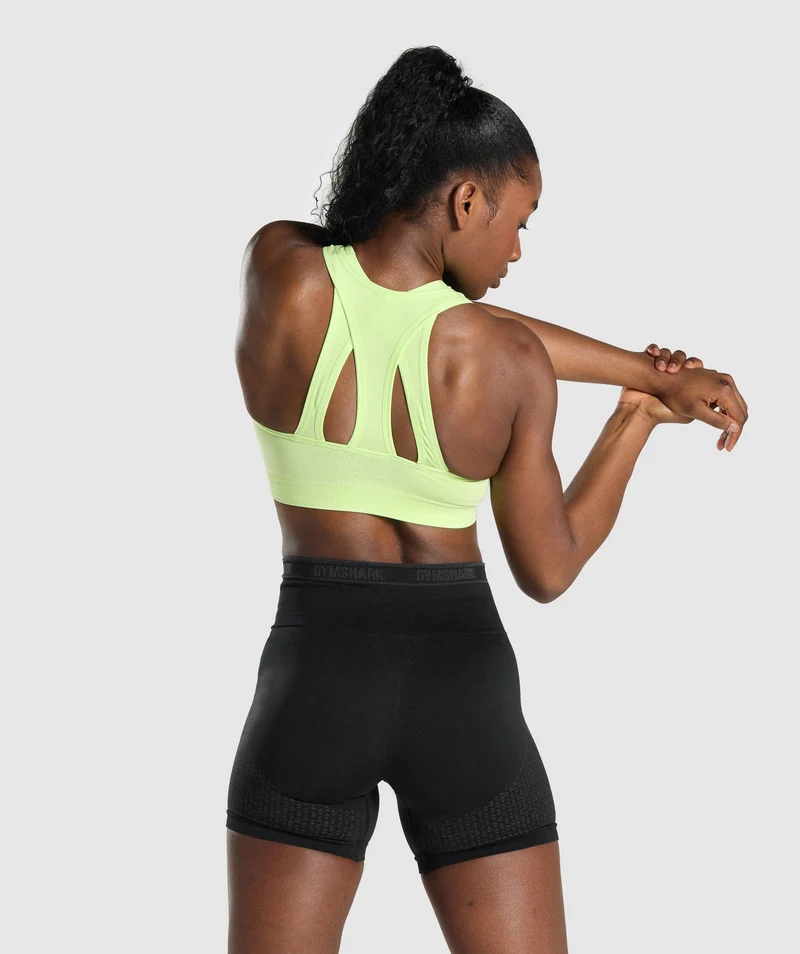 Gymshark Apex Seamless Sports Bra - Green/Light Green