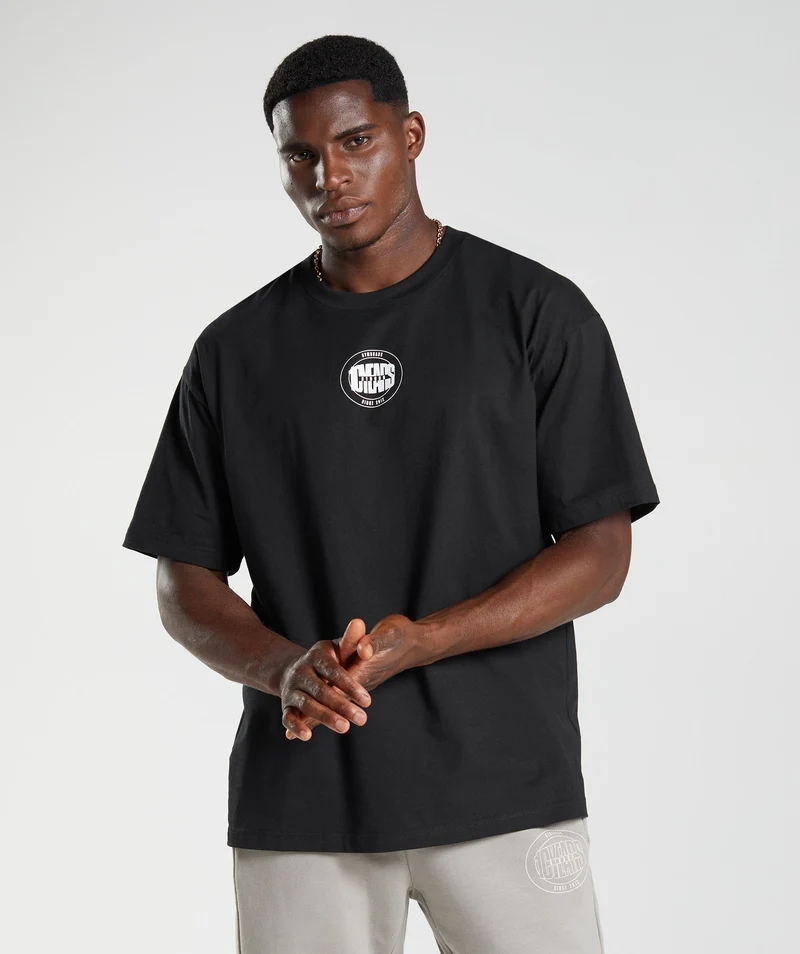 Gymshark GS10 Year Oversized T-Shirt - Black
