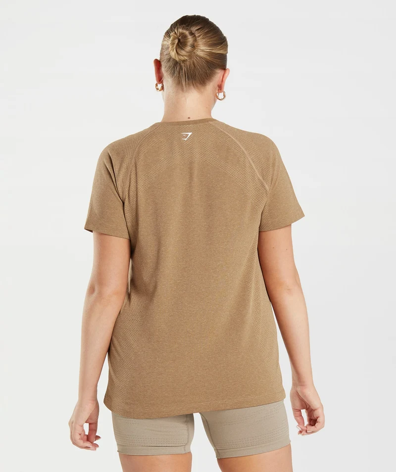 Gymshark Vital Seamless 2.0 Light T-Shirt - Fawn Marl