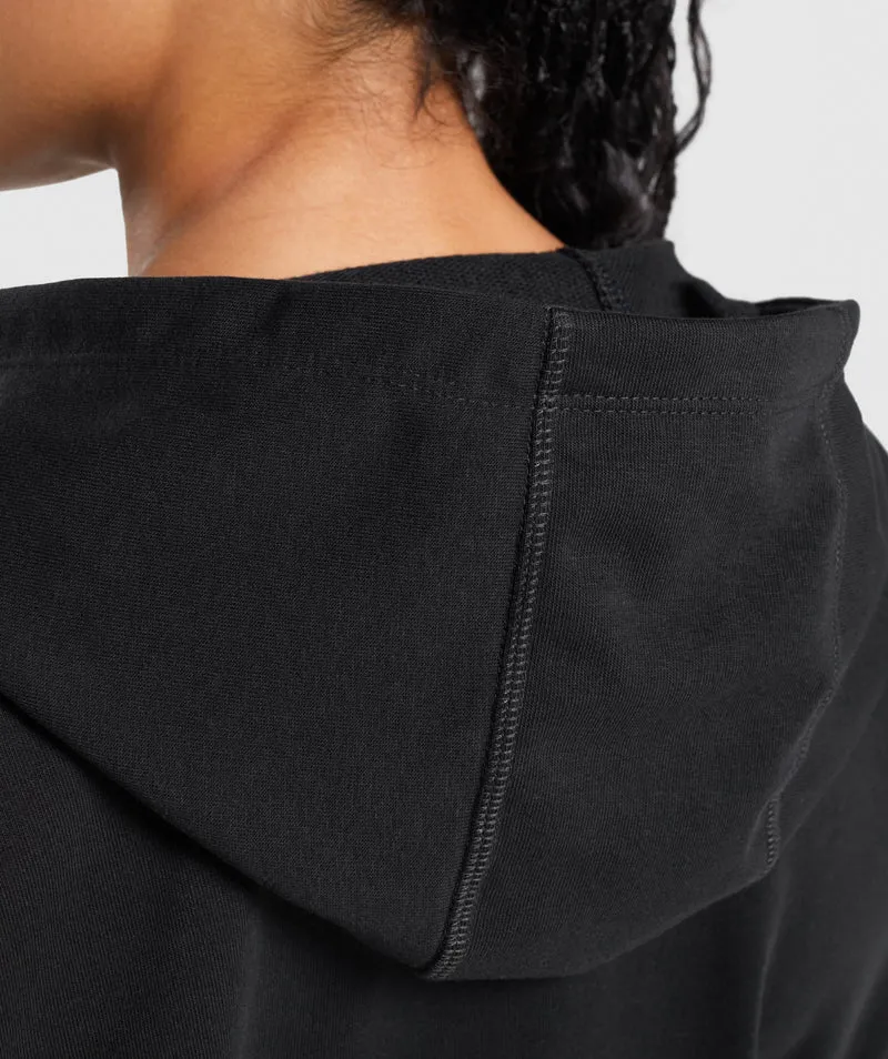 Gymshark GS Power Cropped Zip Hoodie - Black