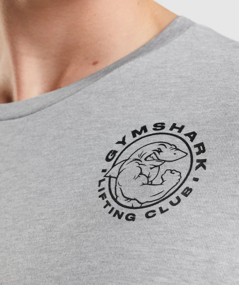 Gymshark Legacy Long Sleeve T-Shirt - Light Grey Core Marl