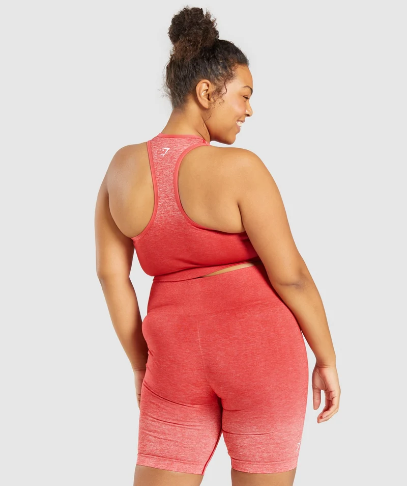 Gymshark Adapt Ombre Seamless Sports Bra - Red Marl/Red