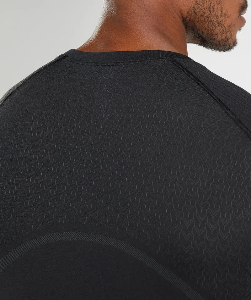 Gymshark 315 Seamless T-Shirt - Black/Charcoal Grey