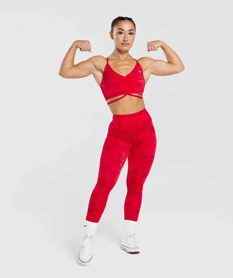 Gymshark GS Power Strappy Sports Bra - Zesty Red