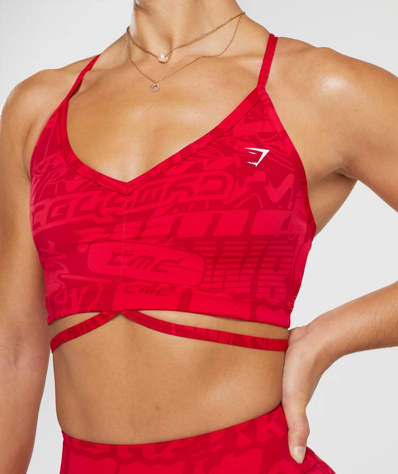 Gymshark GS Power Strappy Sports Bra - Zesty Red
