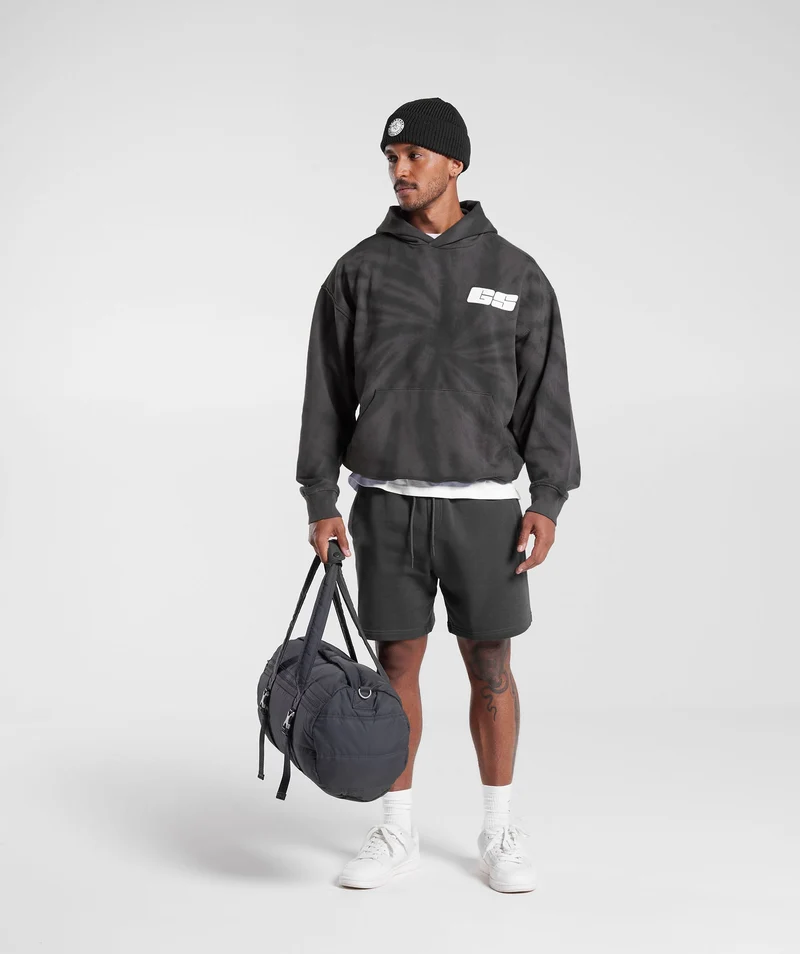 Gymshark Rest Day Hoodie - Silhouette Grey/Black/Spiral Optic Wash