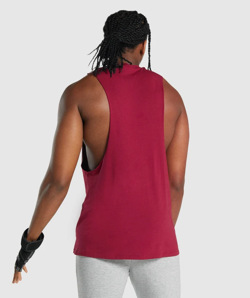 Gymshark Critical 2.0 Drop Arm Tank - Burgundy