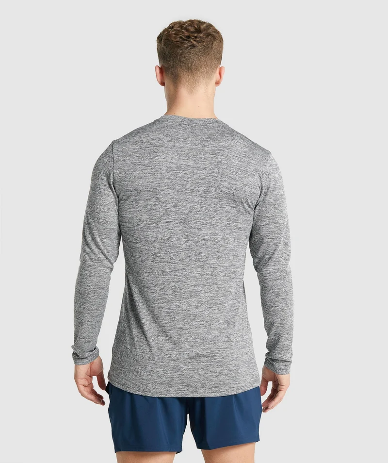 Gymshark Arrival Marl Long Sleeve T-Shirt - Charcoal Marl