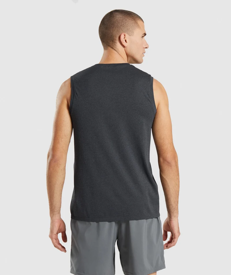 Gymshark Arrival Seamless Tank - Black Marl