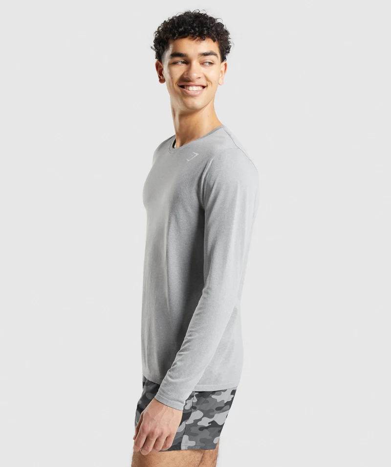 Gymshark Arrival Seamless Long Sleeve T-Shirt - Grey