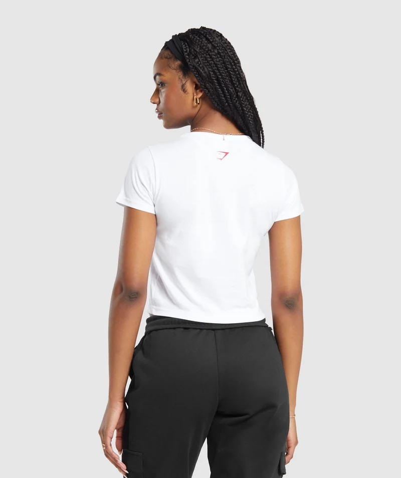 Gymshark I Heart Gym Baby T-Shirt - White