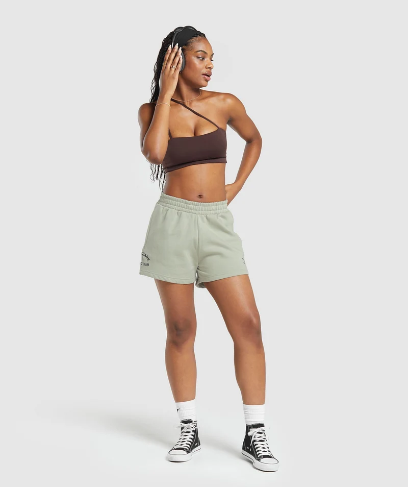 Gymshark Built Graphic Shorts - Stone Grey