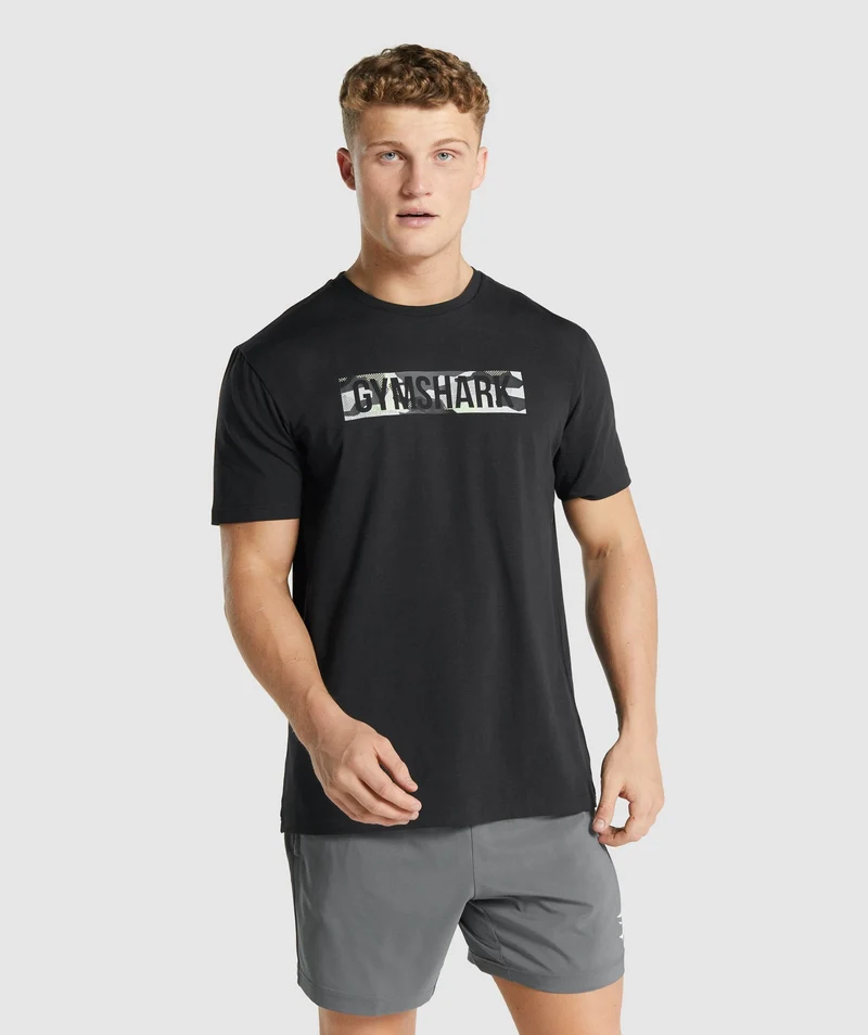 Gymshark Block Infill T-shirt - Black