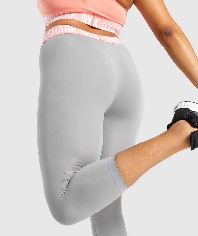 Gymshark Fit Seamless Cropped Leggings - Smokey Grey