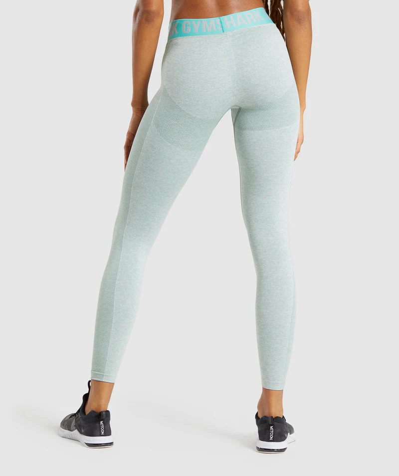 Gymshark Flex Low Rise Leggings - Light Green Marl/Light Green
