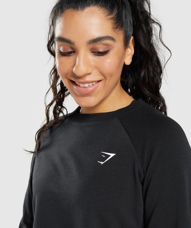 Gymshark Training Cropped Sweater - Black