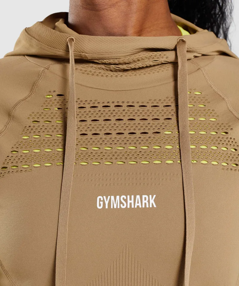 Gymshark Energy Seamless Hoodie - Biscotti Brown