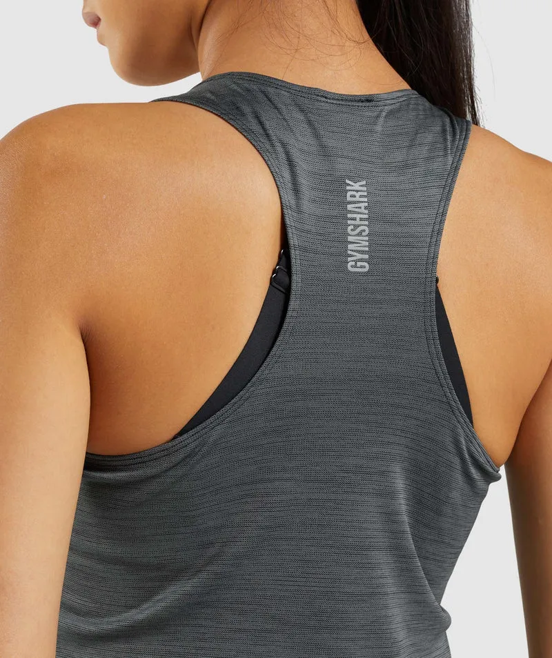 Gymshark Speed Tank - Black/Charcoal Marl