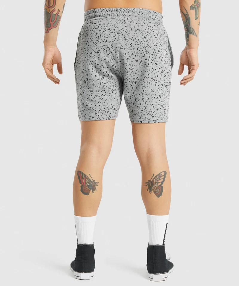 Gymshark Micro Print Shorts - Grey