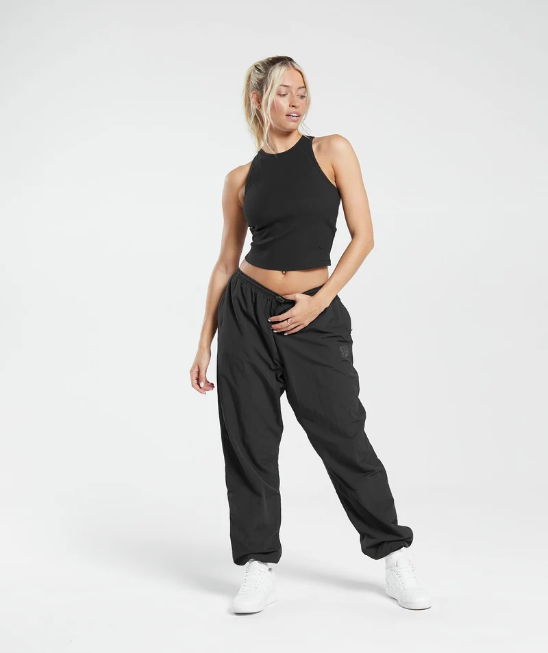 Gymshark Cotton Rib Midi Tank - Black