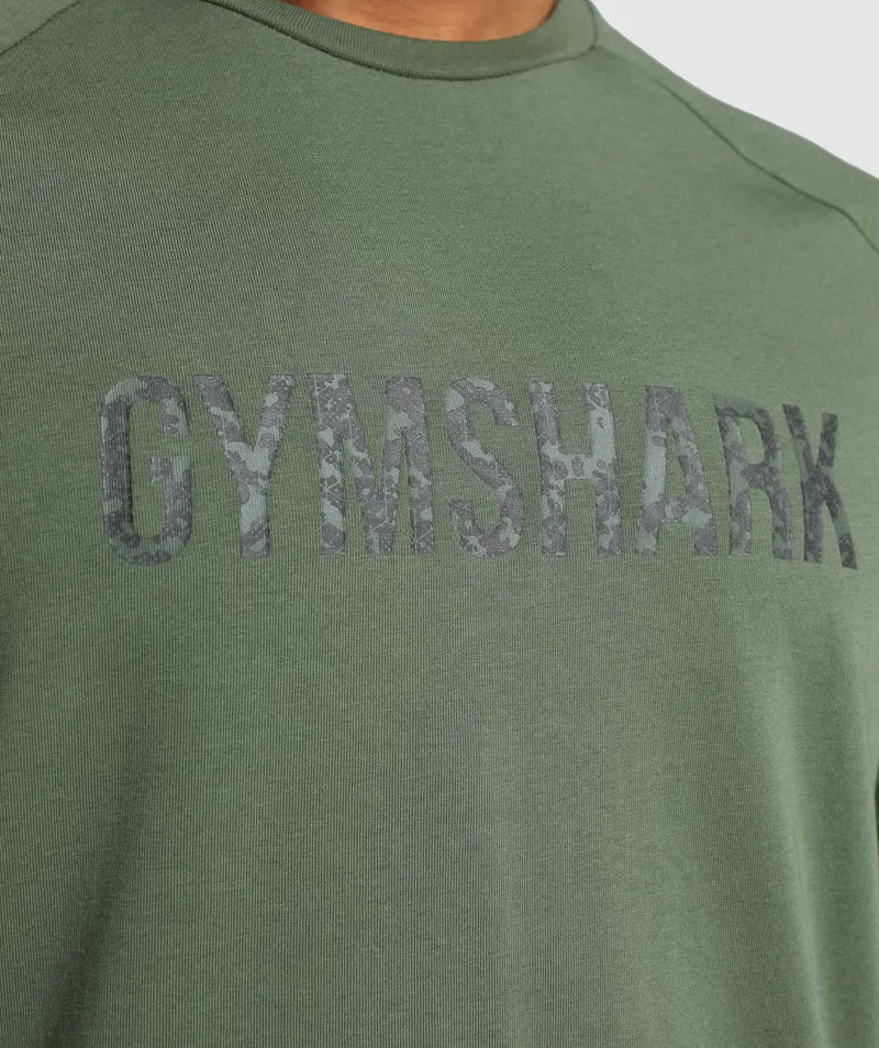 Gymshark Apollo Camo T-Shirt - Camo Green
