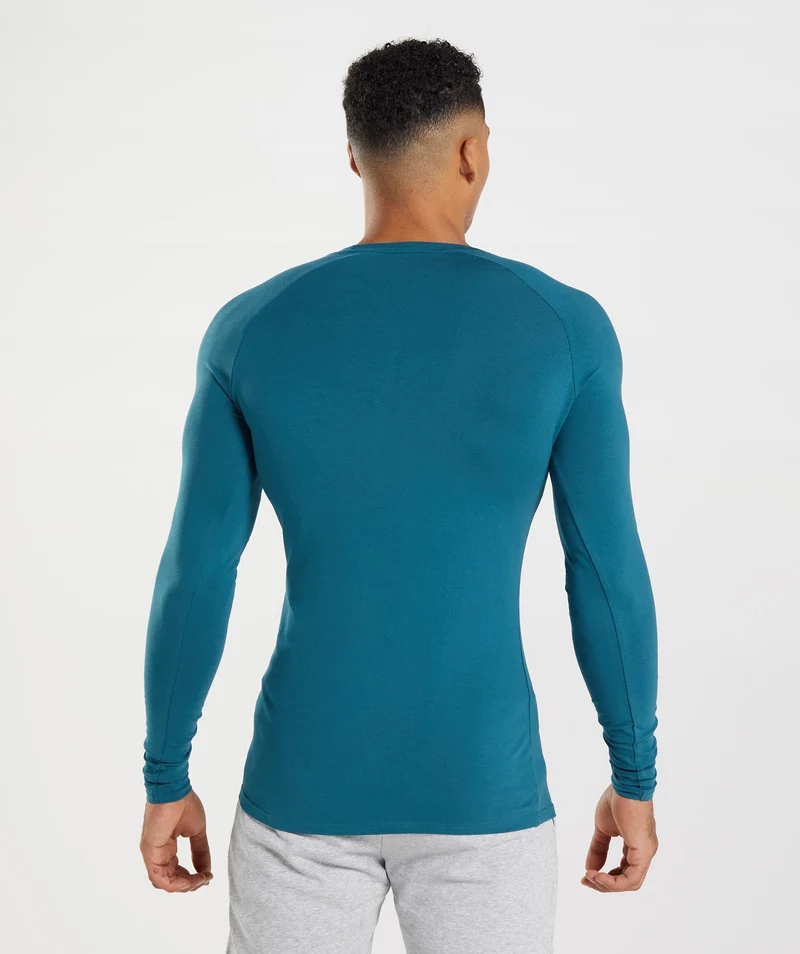 Gymshark Apollo Long Sleeve T-Shirt - Atlantic Blue