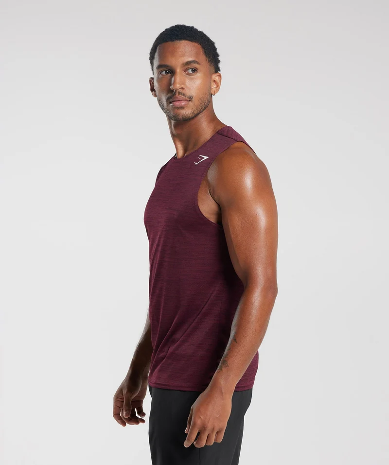 Gymshark Arrival Marl Tank - Plum Pink/Plum Brown Marl