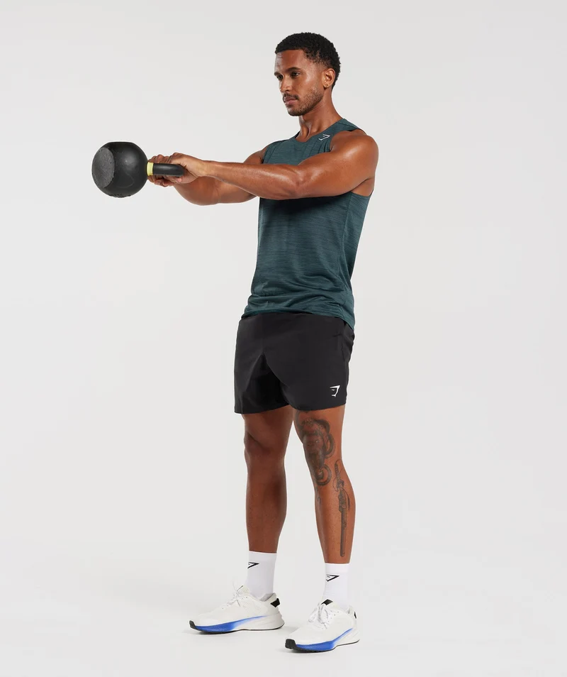Gymshark Arrival Marl Tank - Navy/Smokey Teal Marl