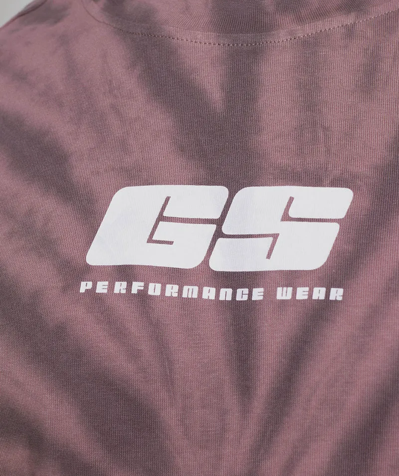 Gymshark Rest Day T-Shirt - Dusty Maroon/Silhouette Grey/Spiral Optic Wash