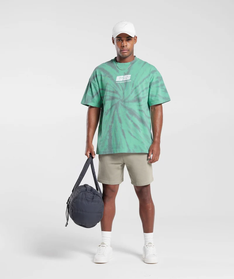 Gymshark Rest Day T-Shirt - Oxidized Green/Silhouette Grey/Spiral Optic Wash